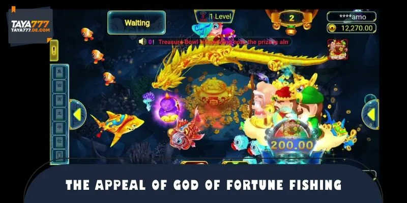 Colorful underwater scene in God of Fortune Fishing