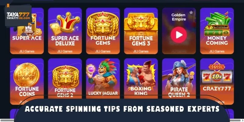 Accurate spinning tips from seasoned experts